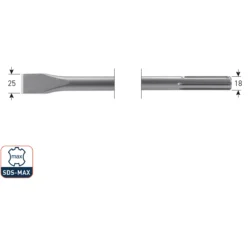 SDS-Max Flat Chisel, 25 × 280 mm